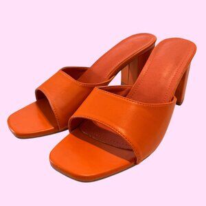 Women's Square Toe Kitten Mule Heel